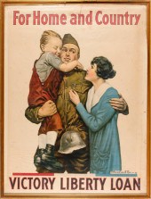WORLD WAR I POSTER FOR HOME AND COUNTRY