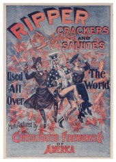 ADVERTISING POSTER RIPPER CRACKERS