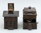 TWO CAST IRON MECHANICAL BANKS LATE