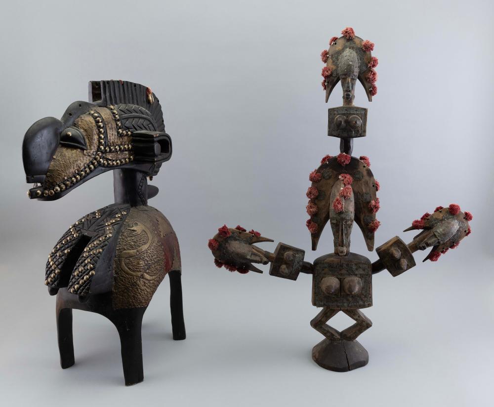 TWO AFRICAN TRIBAL CARVINGS 20TH 2f157c