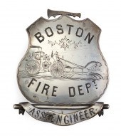 BOSTON FIRE DEPARTMENT BADGE CIRCA 1850