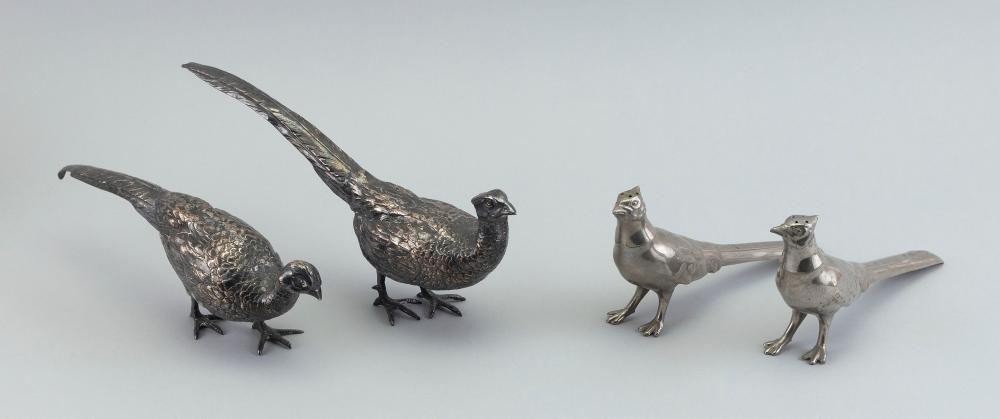 FOUR SILVER PLATED PHEASANT TABLEWARES 2f1c97
