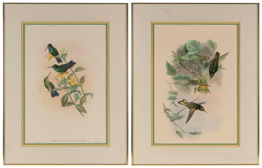 TWO HAND COLORED LITHOGRAPHS BY 2f2302