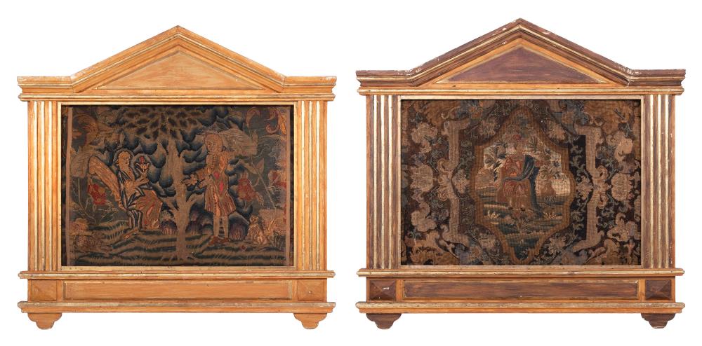 PAIR OF TAPESTRY PANELS IN ARCHITECTURAL 2f24eb