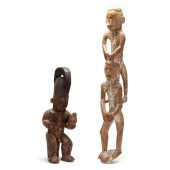 PAIR OF WEST AFRICAN FIGURAL CARVINGS 2f018b