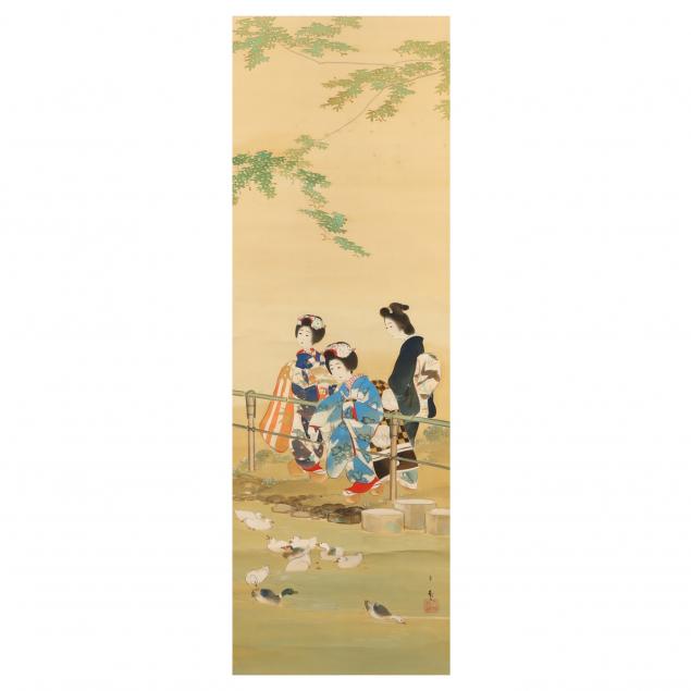 JAPANESE PAINTING OF LADIES VIEWING 2f0621