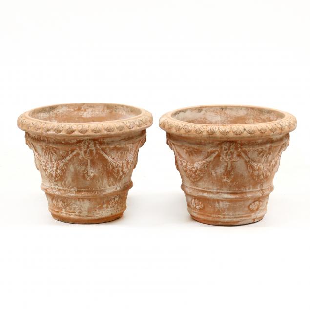 PAIR OF CONTINENTAL STYLE TERRACOTTA 2f0706