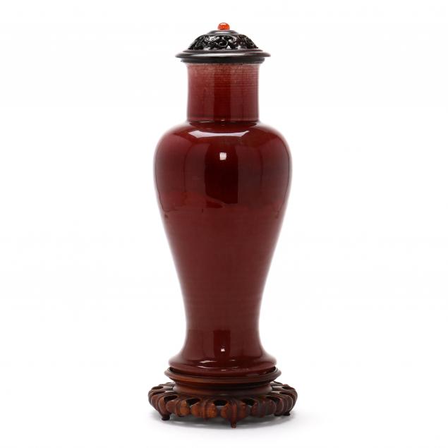 A TALL CHINESE SANG DE BOEUF GLAZED 2f0725