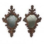 PAIR OF CONTINENTAL ROCOCO CARVED DIMINUTIVE