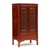 ASIAN CARVED AND PAINTED CABINET 2f0ccb
