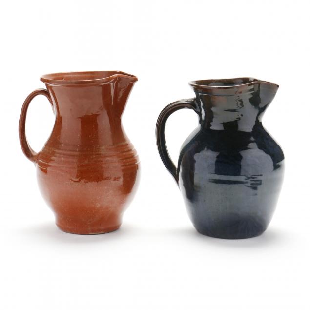  TWO SEAGROVE NC POTTERY PITCHERS 2f0d93