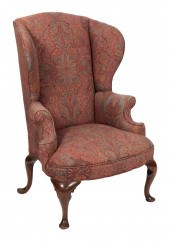 QUEEN ANNE WING CHAIR MID-18TH CENTURY