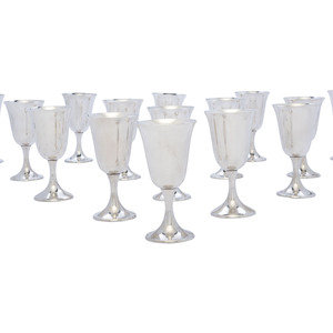 Fifteen American Silver Goblets Gorham 2f38a0