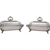 A Pair of English Silver-Plate Armorial