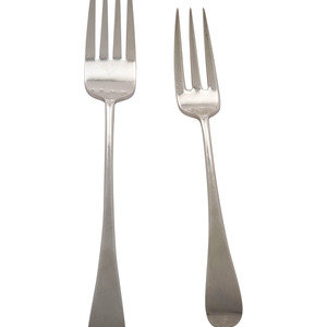 Two English Silver Serving Forks Cooper 2f38ec