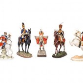 Four Continental Porcelain Horse and