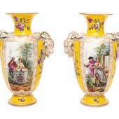 A Pair of Dresden Porcelain Vases Late 2f4a57