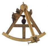 CASED BRASS T FRAME SEXTANT LATE 2f2978