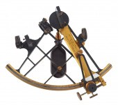 CASED SKELETONIZED SEXTANT LATE 19TH/EARLY