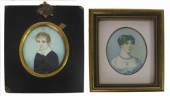 Two miniature portraits    anglo-american