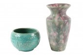TWO BURLEY WINTER VASES, 8 1/4” T