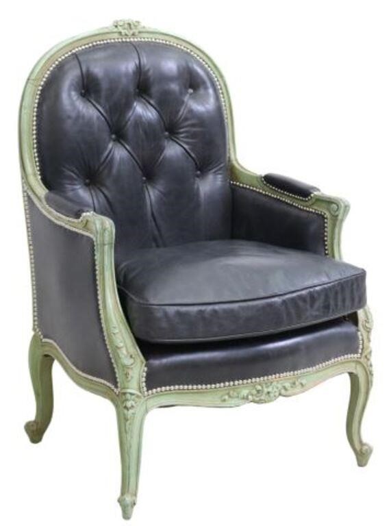 LOUIS XV STYLE TUFTED LEATHER BERGERELouis 2f5f70