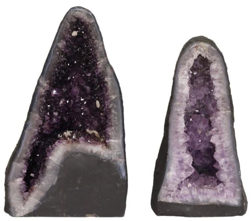  2 CATHEDRAL GEODE SPECIMENS  2f60fb