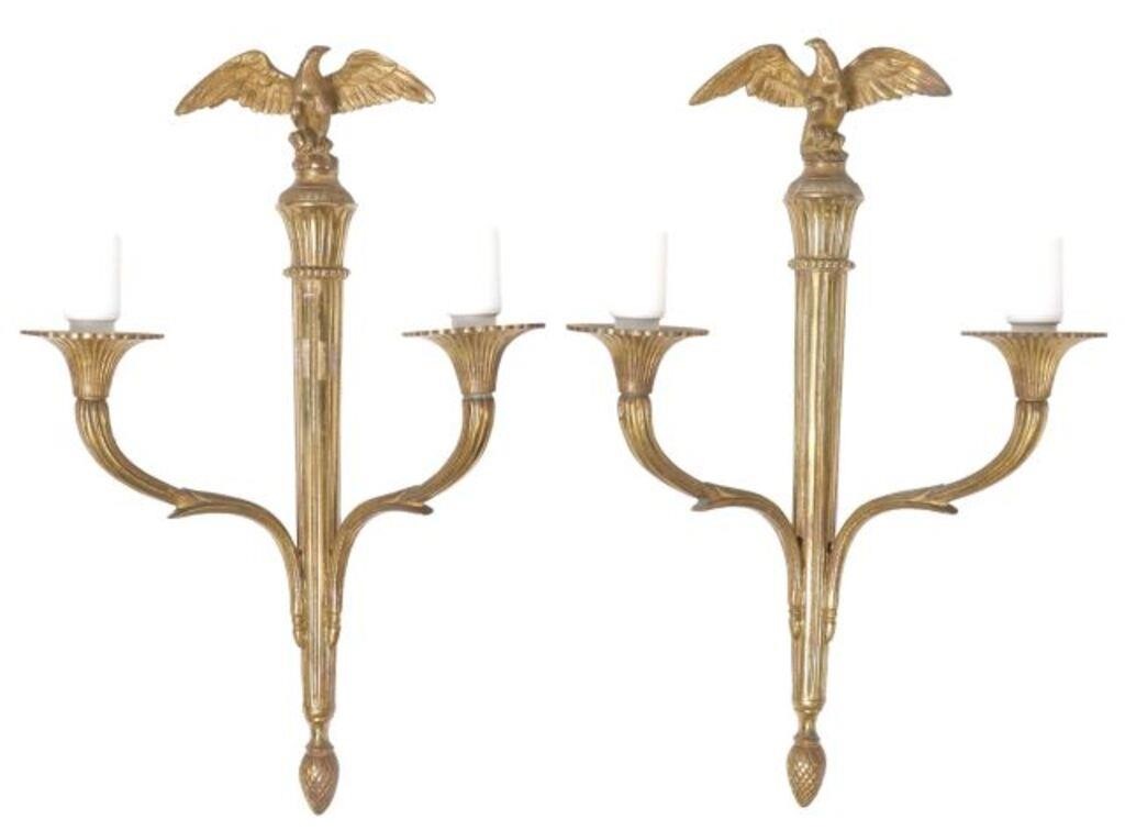  2 FRENCH EMPIRE STYLE GILT METAL 2f629d