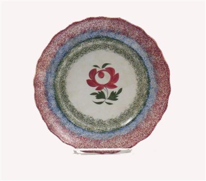 Spatterware plate 19th century 4bd21