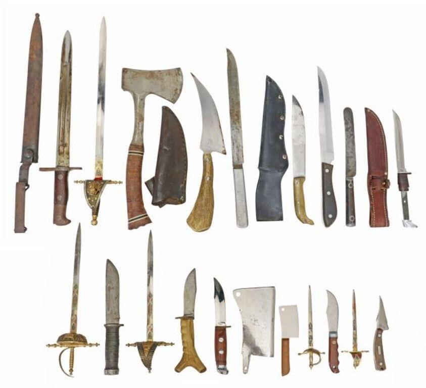 (20) BAYONET & FIXED BLADE KNIVES(lot
