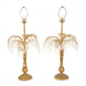 A Pair of Gilt Metal and Giltwood Palm