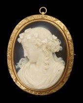 Agate cameo brooch Large cameo 4be35