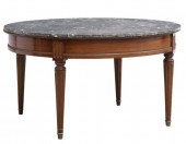 FRENCH LOUIS XVI STYLE MARBLE-TOP COFFEE