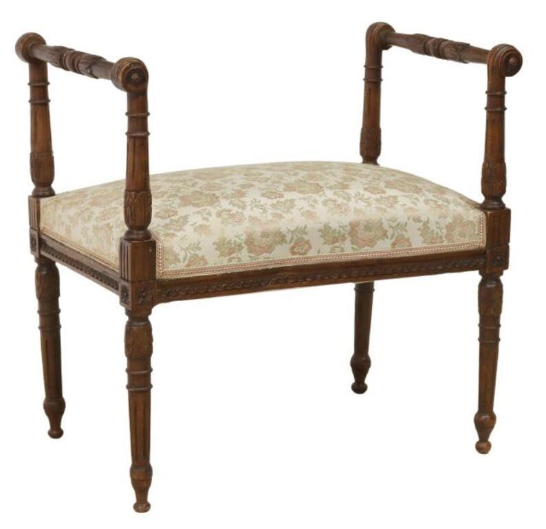 LOUIS XVI STYLE CARVED UPHOLSTERED 2f7190