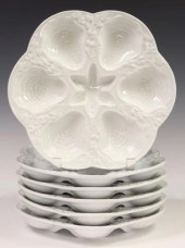  6 FRENCH WHITE PORCELAIN OYSTER 2f71a9