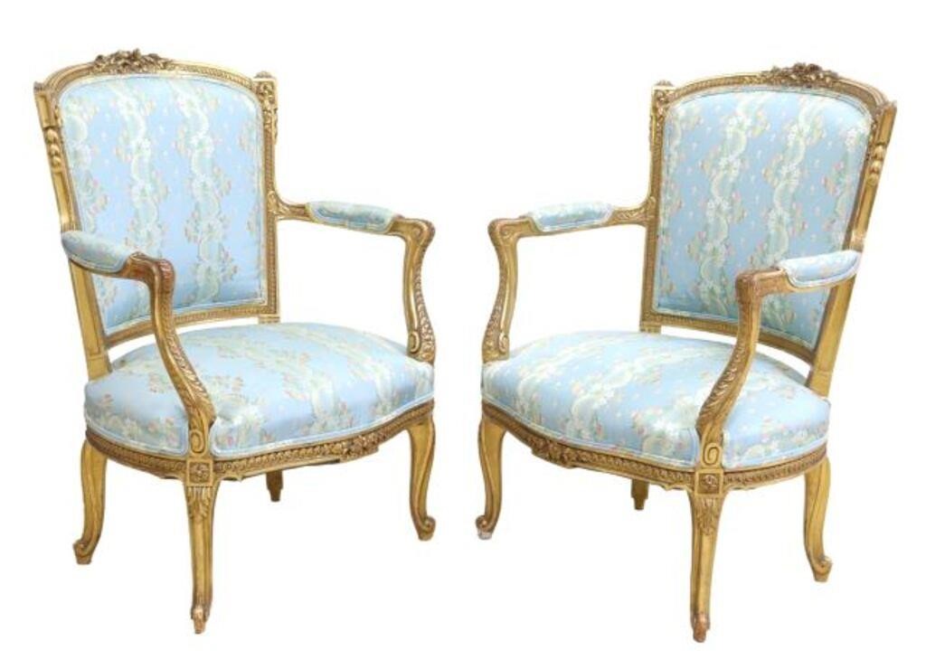  2 FRENCH LOUIS XV STYLE GILTWOOD 2f73ea