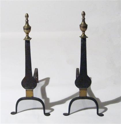 Pair of Classical brass and wrought iron 4bb41