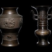 Two Japanese Bronze Vases
20th Century
the
