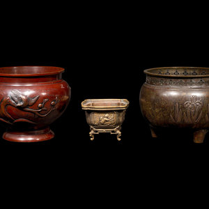 Three Large Japanese Bronze Wares Early 2f541a