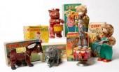 A COLLECTION OF VINTAGE WIND-UP TOYS