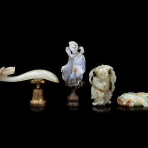 Four Chinese Jade Carvings Qing 2f5856