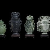 Four Chinese Jadeite and Hardstone 2f585d