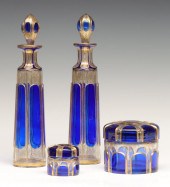A MOSER CRYSTAL COBALT TO CLEAR AND