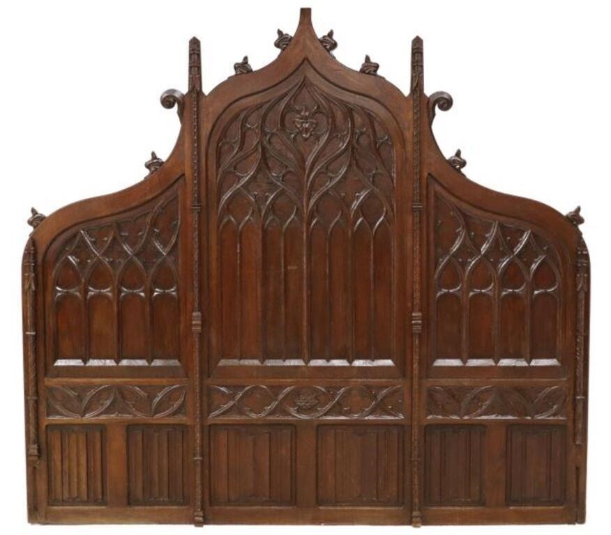 LARGE FRENCH GOTHIC REVIVAL CARVED 2f853c