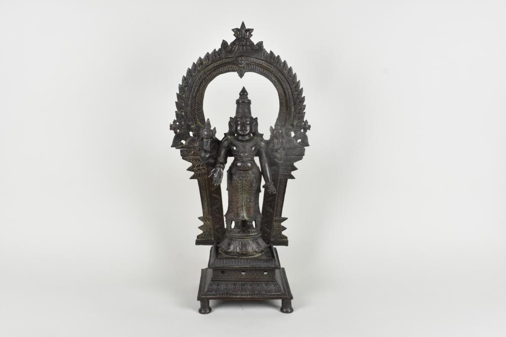 INDIAN PATINATED BRONZE FIGURE 2f8649