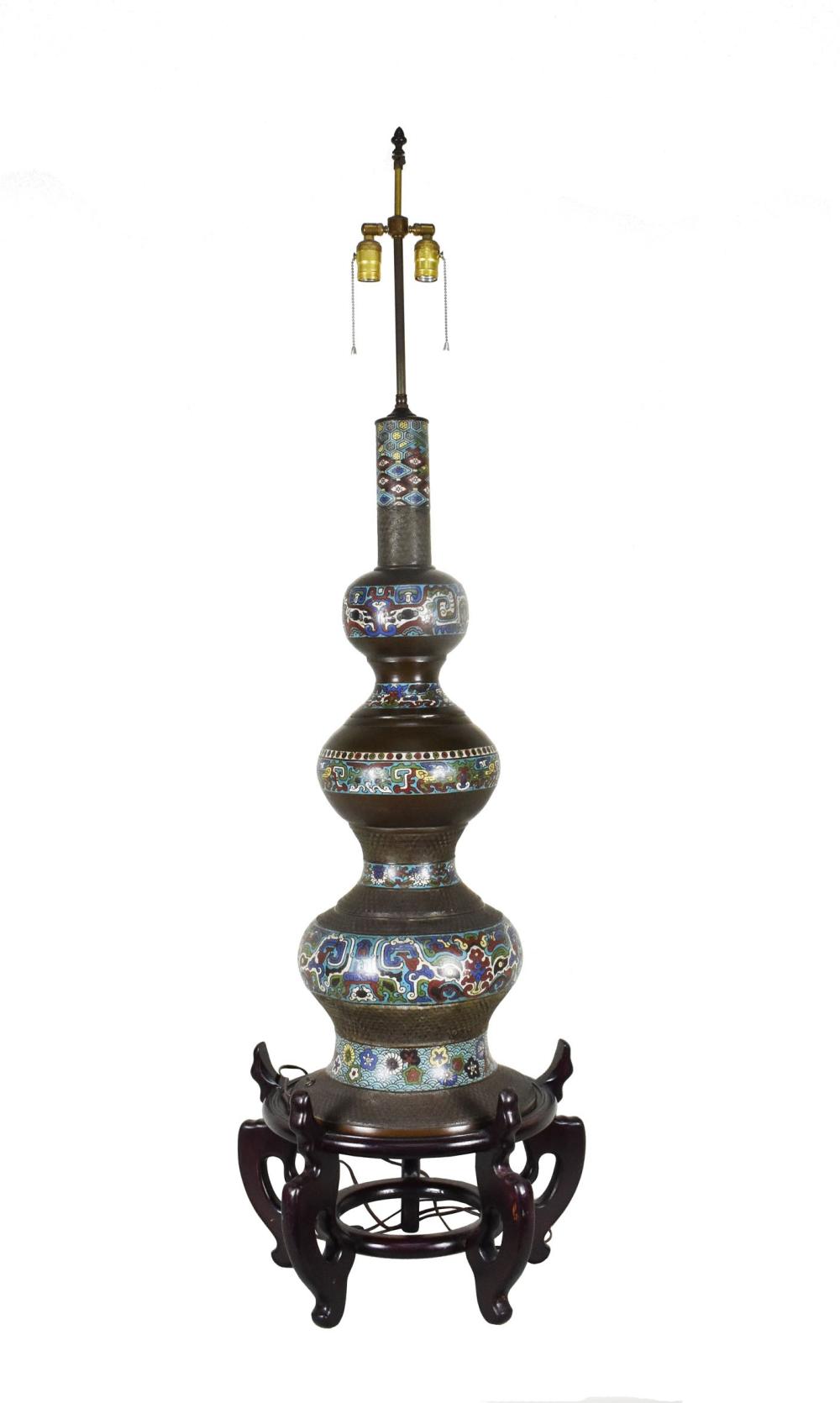 CHINESE CHAMPLEVE ON BRONZE FLOOR 2f8662