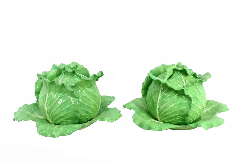 PAIR DODIE THAYER POTTERY LETTUCE 2f8782