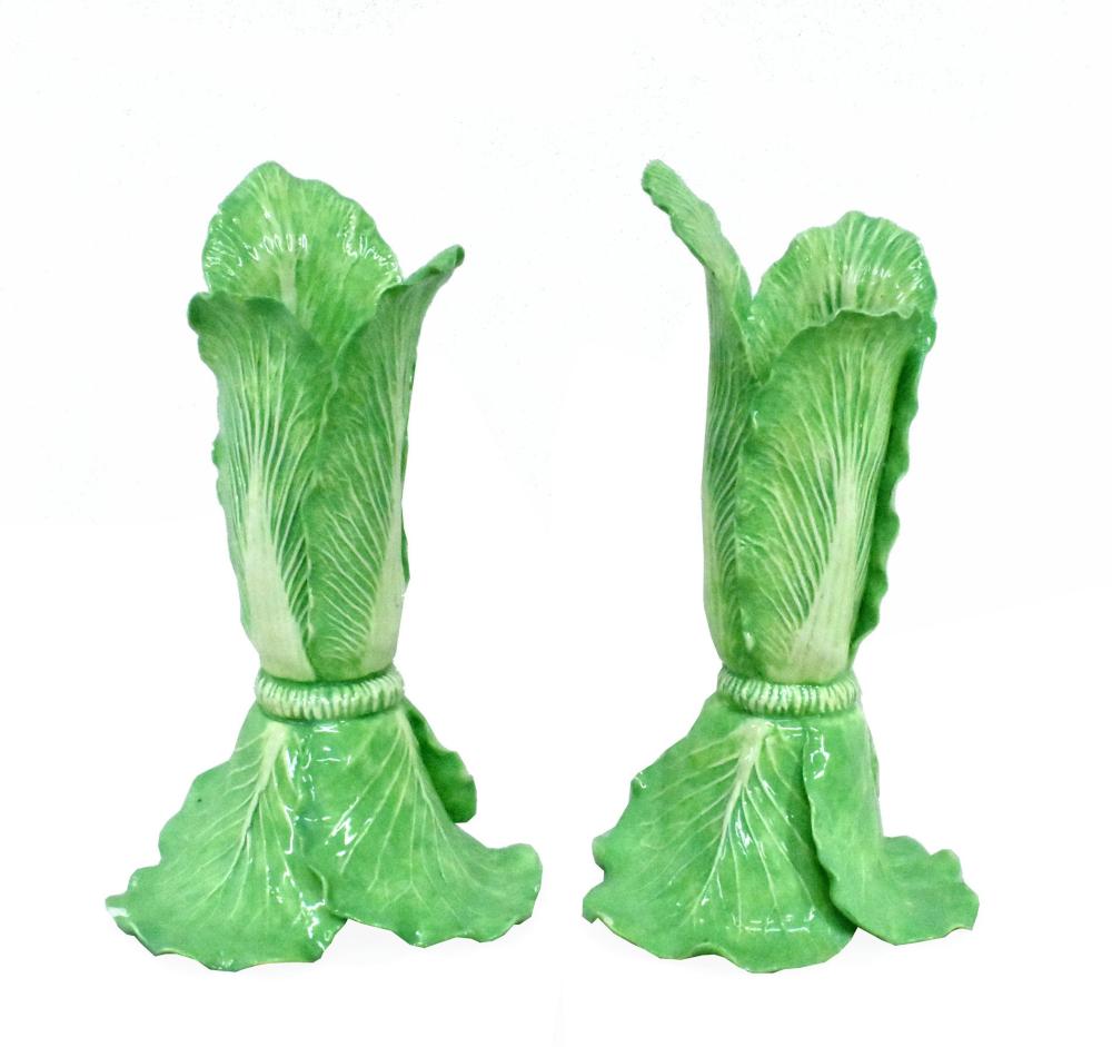PAIR DODIE THAYER POTTERY LETTUCE 2f8783