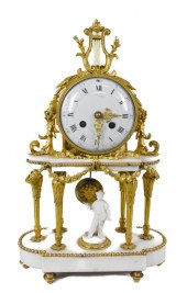 FRENCH 19TH CENTURY GILDED BRONZE AND