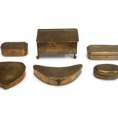 Six Brass Trinket Boxes
18th/19th Century
each